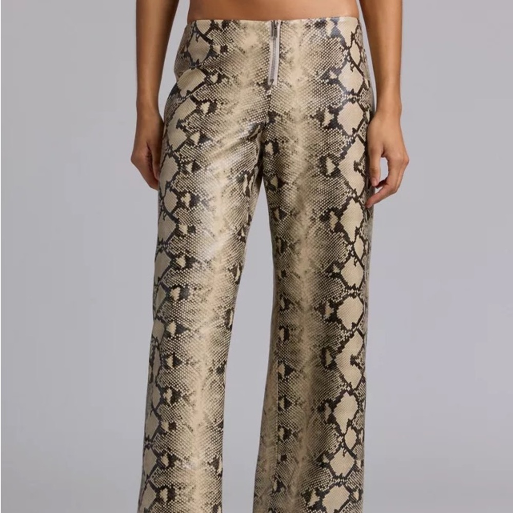 by.DYLAN Xaavier Snake Print Faux Leather Pants